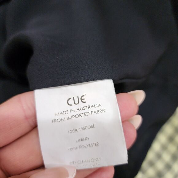 CUE Austrailia Women's Black Sleeveless Shift Dress Size 8 Rayon Keyhole - Picture 7 of 9